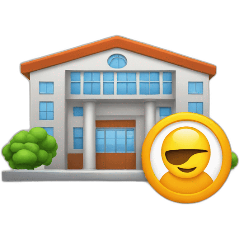 1c logo with school emoji