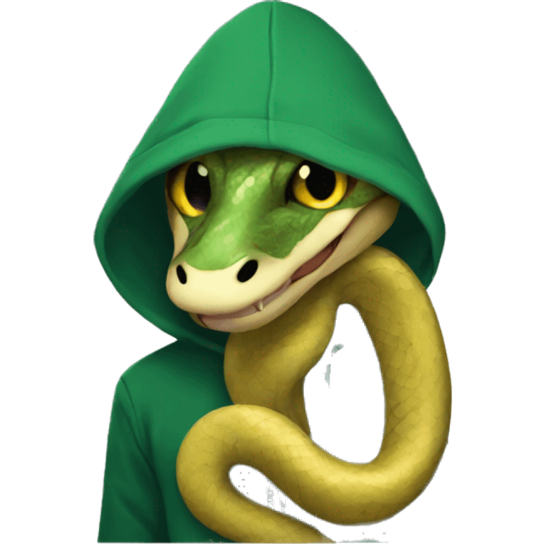 snake wearing hoodie emoji