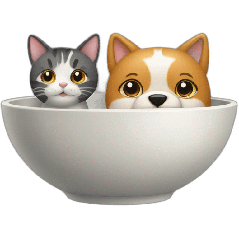 dog and cat bowl emoji