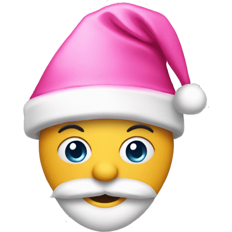 Pink Santa hat emoji