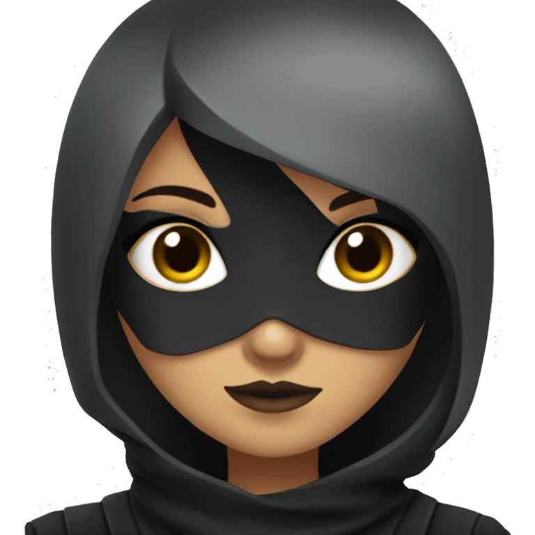 Goth girl mixed with ninja emoji