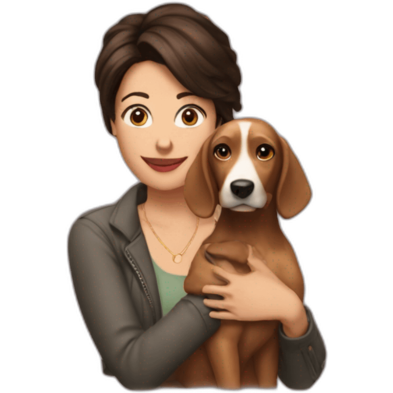 Monica chandler with dog emoji