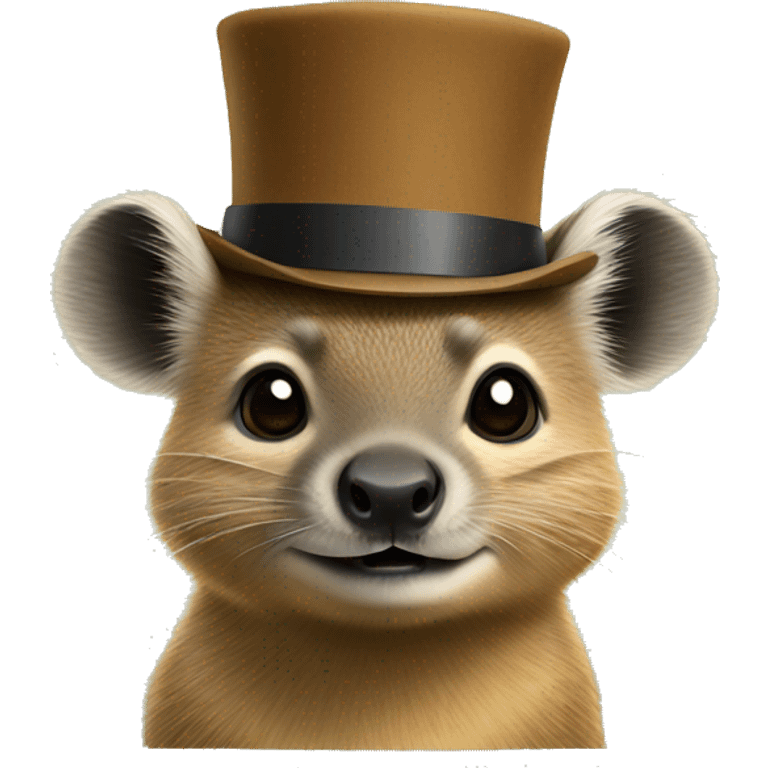 hyrax with a hat  emoji