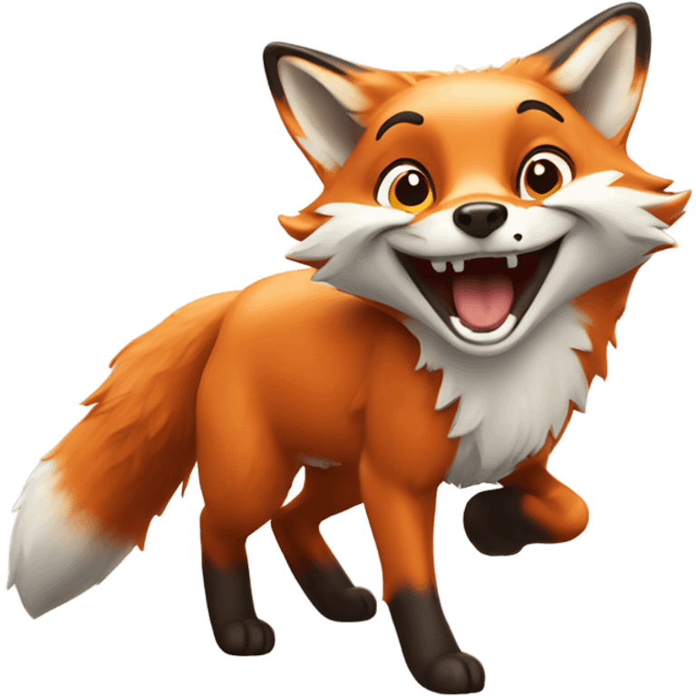 enthusiastic fox emoji