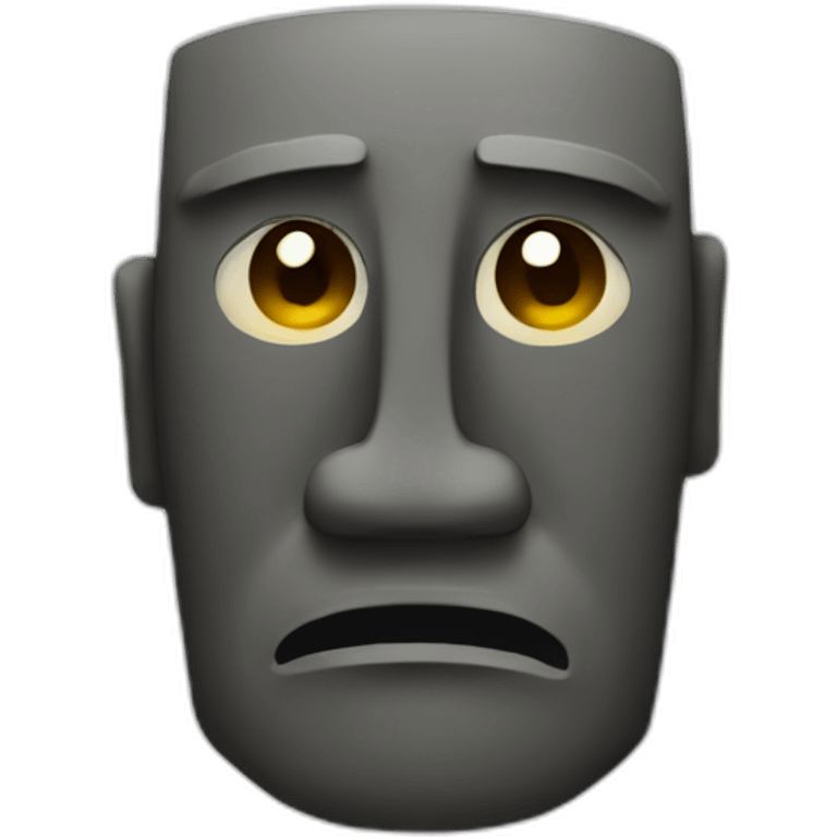 Moai sad  emoji