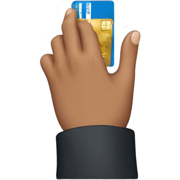 Hand holding credit card emoji