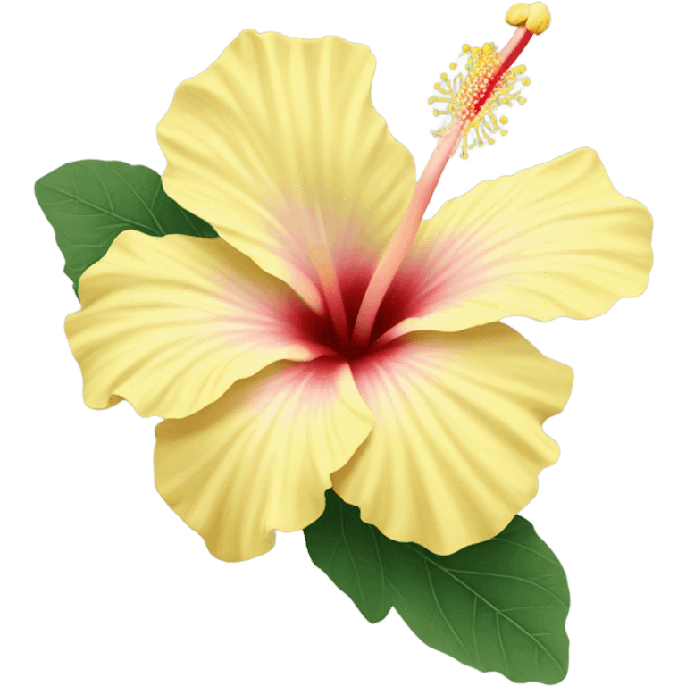 pastel yellow hibiscus emoji