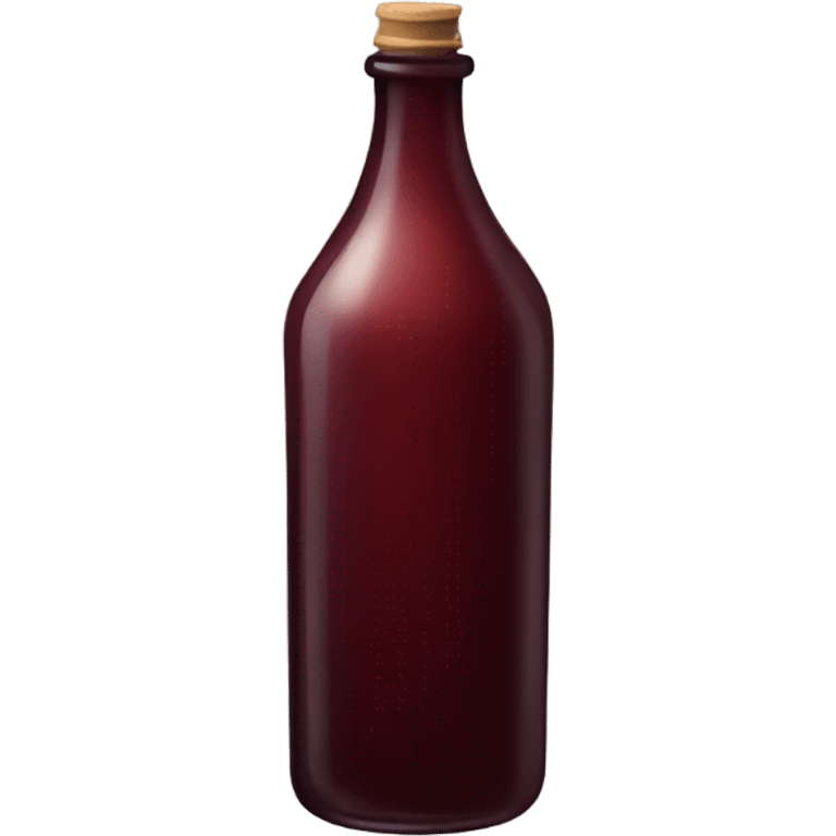 old glass bottle with dark red liquid emoji