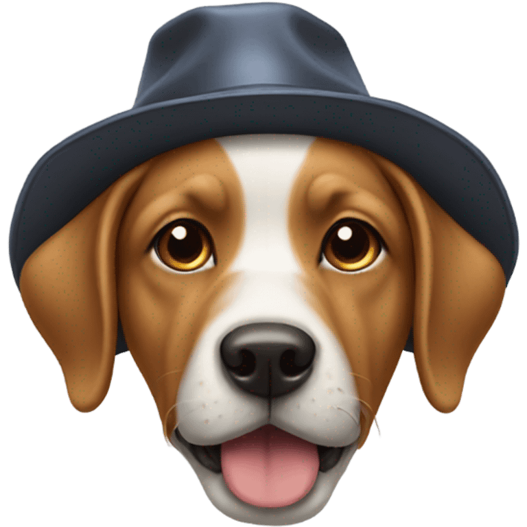 Dog with hat emoji