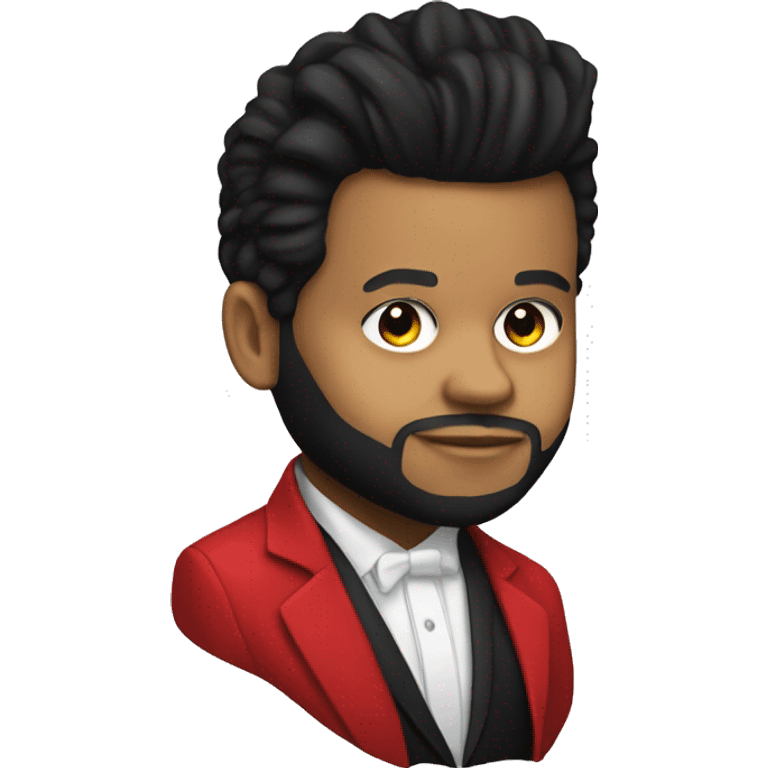 The weeknd in red tux emoji