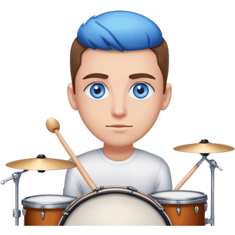 Blue eyes drummer emoji