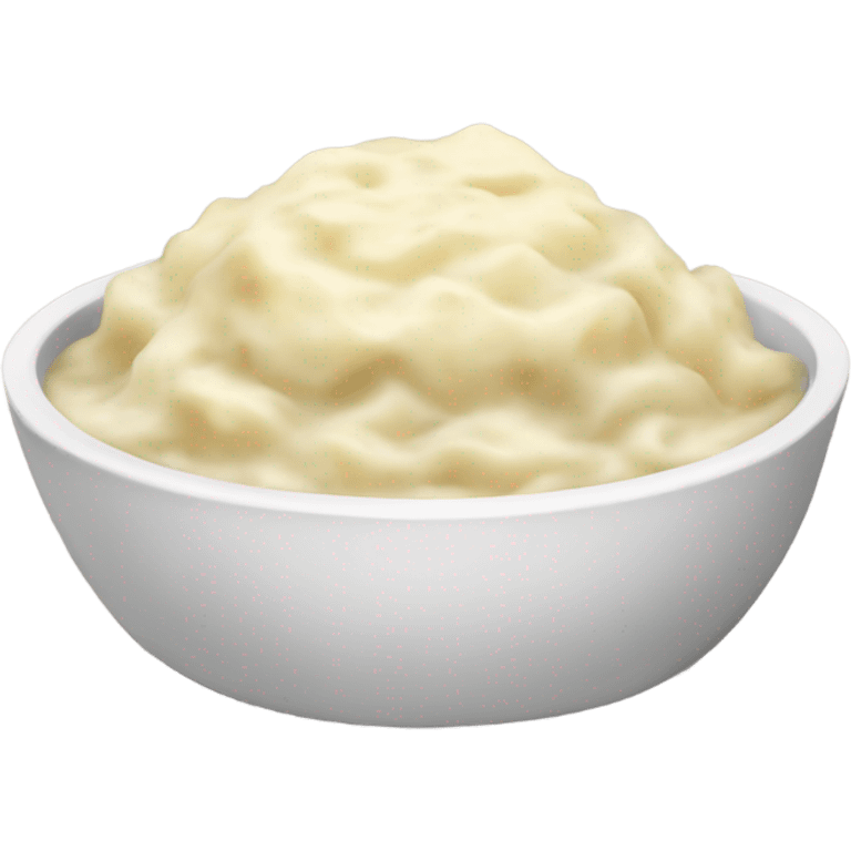 bowl of mashed potatoes with gravy emoji