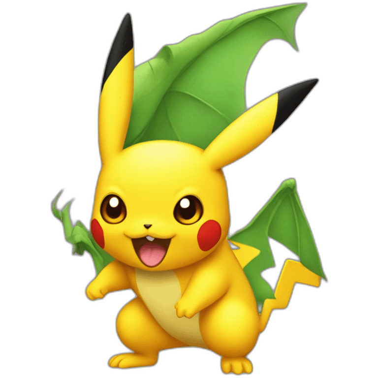 Dracaufeu avec un pikachu sur l’épaule emoji