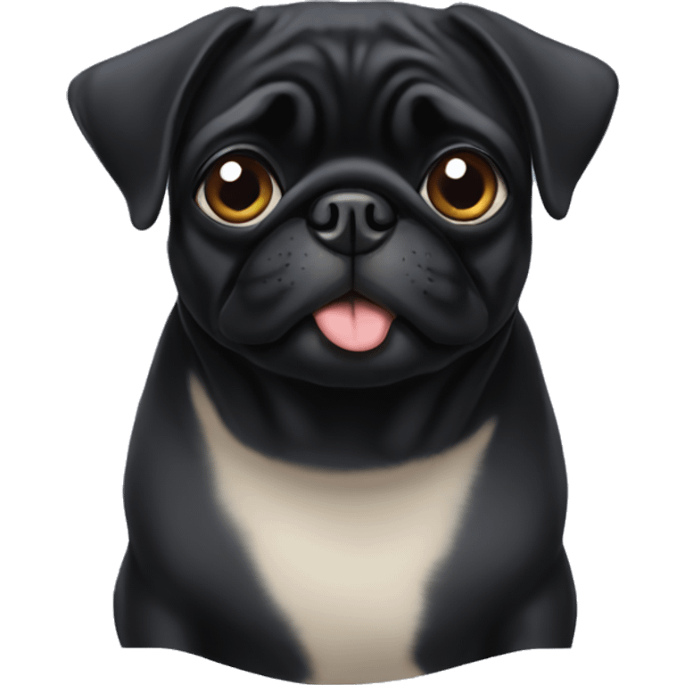 Black pug  emoji