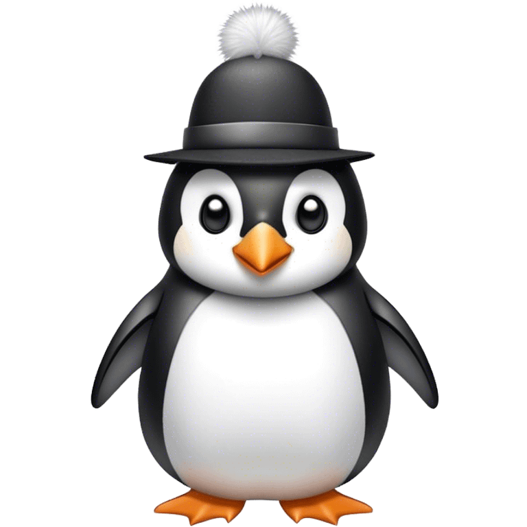 Penguin with hat emoji