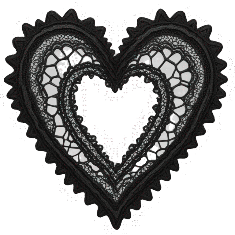 black lace heart emoji