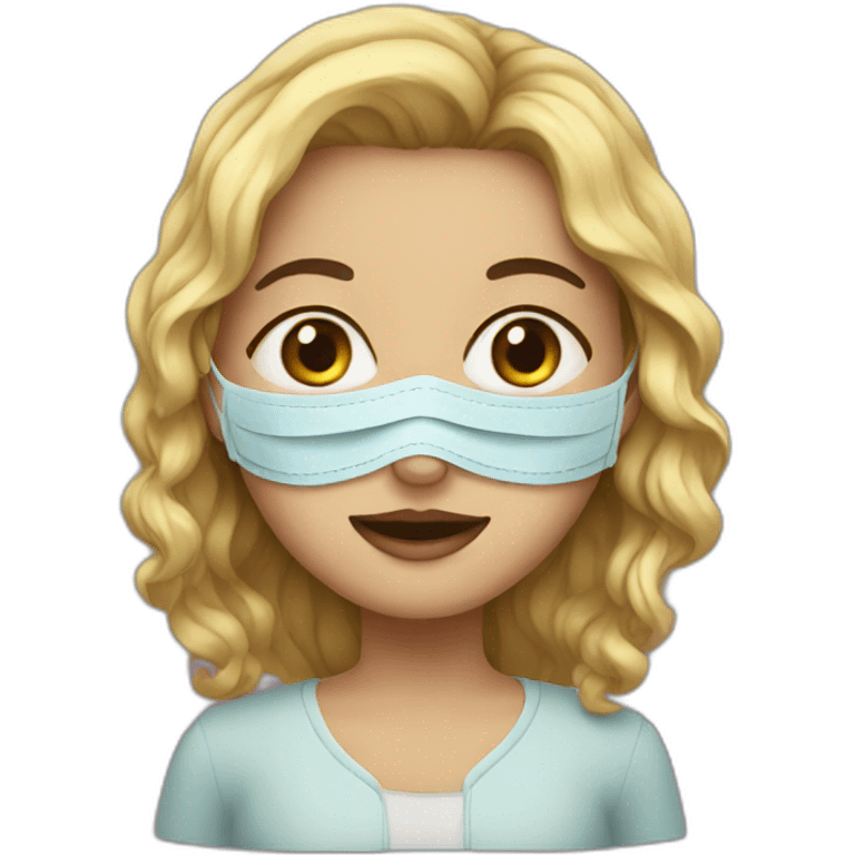 Girl with mask emoji