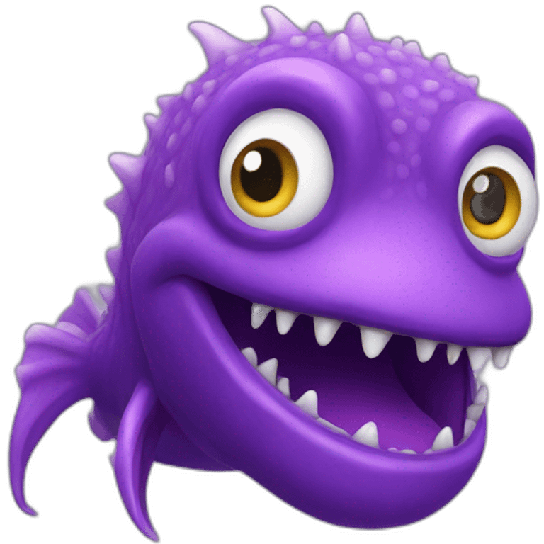 purple sea monster emoji