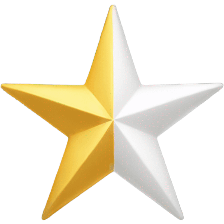 North gold star half white star emoji