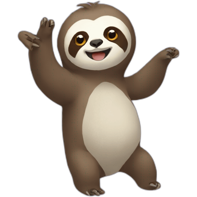 Anime Sloth waving emoji