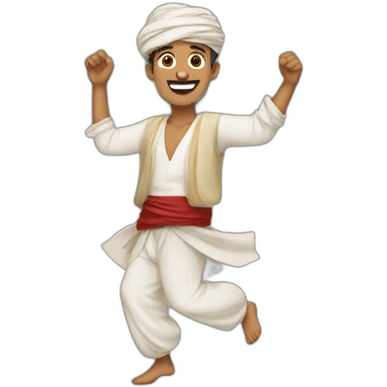 yemeni guy with traditional clothes dancing emoji