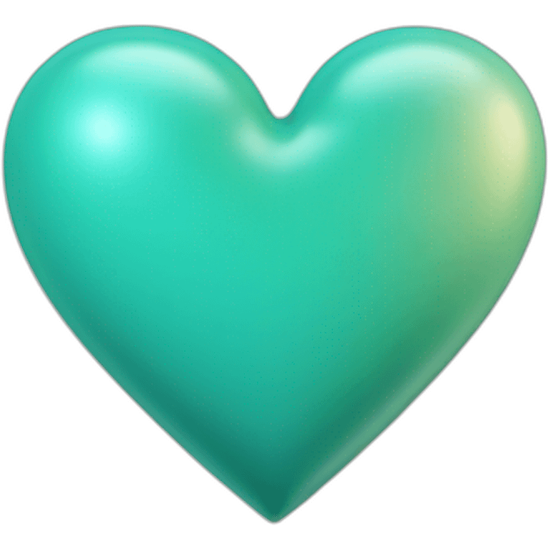 Heart turquoise color emoji