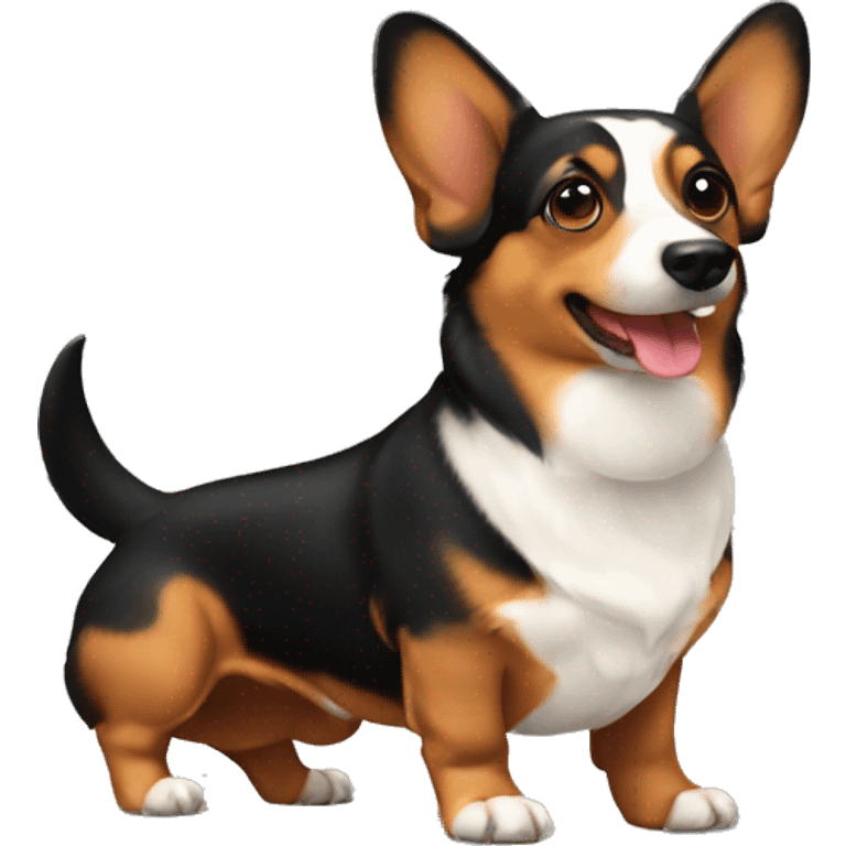 black dachshund and welsh corgi pembroke emoji