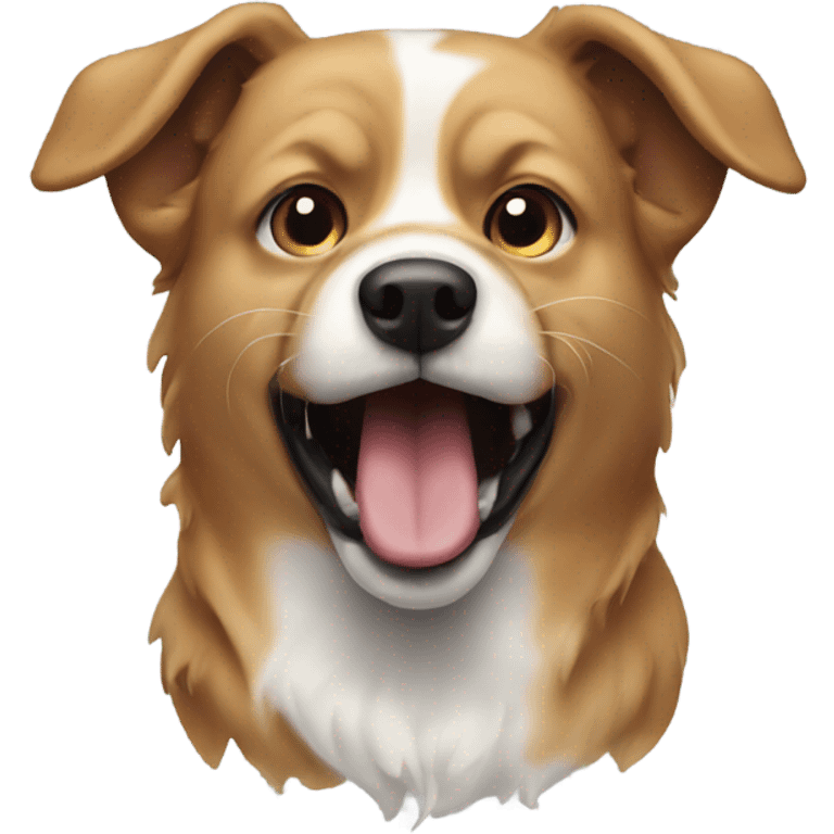 realistic dog with open mouth emoji