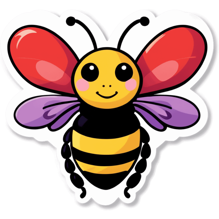 Bee with hearts emoji