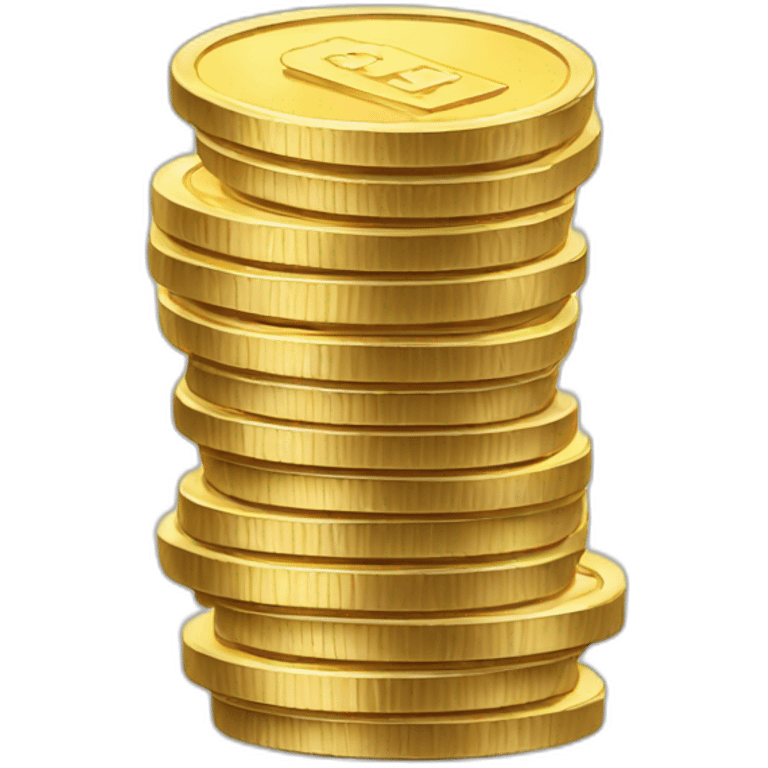 Gold coin stack emoji