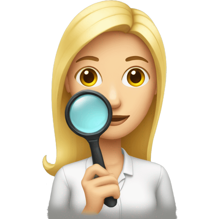 Woman with magnifying glass emoji