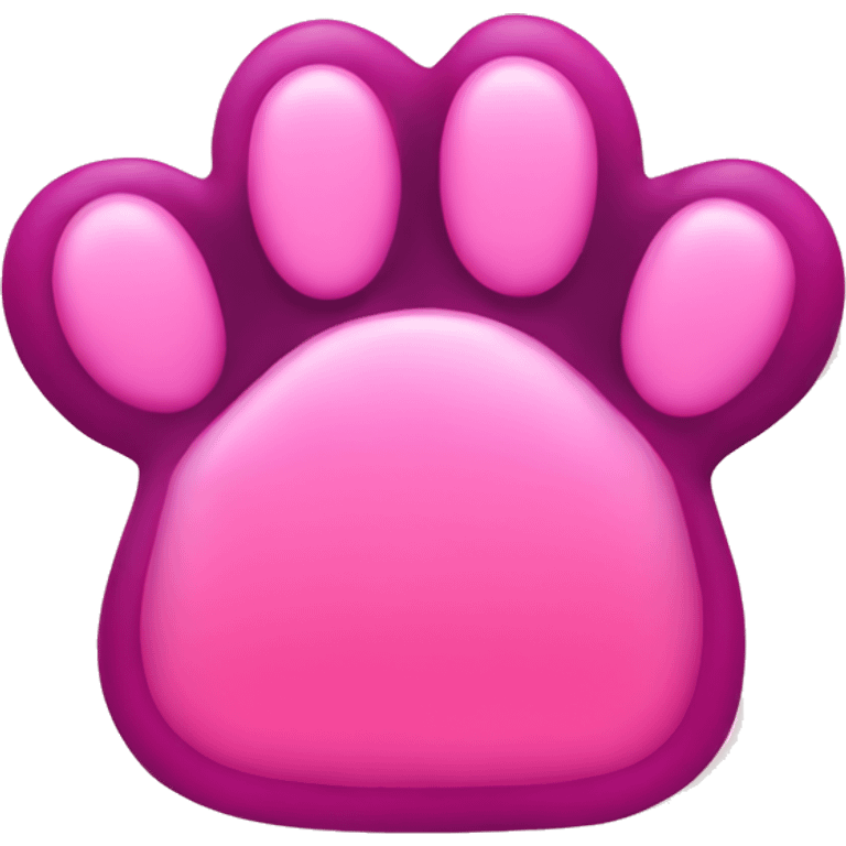 pink paw shaped jelly emoji