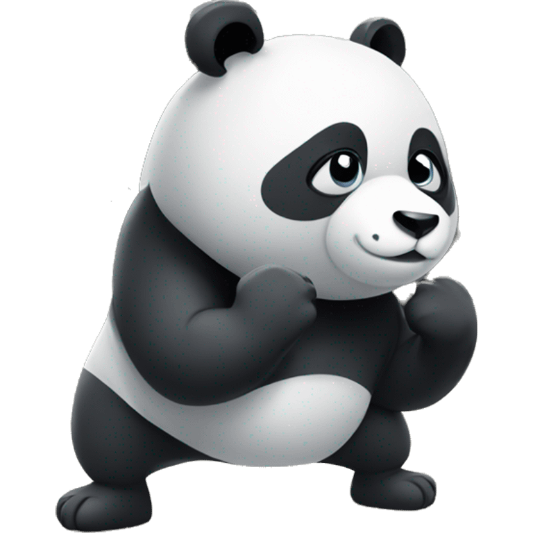 Panda working out in the gym emoji