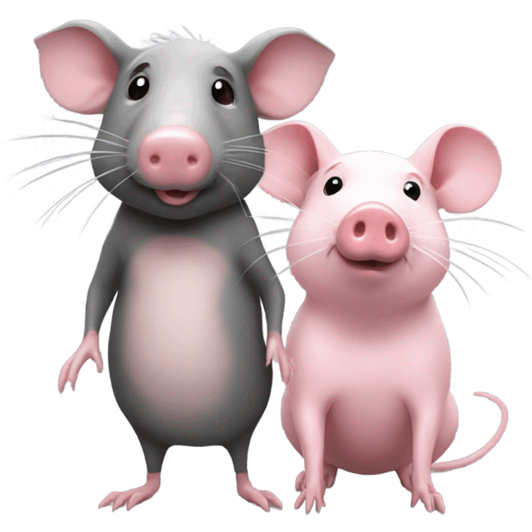 rat and pig emoji