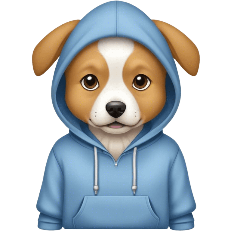 dog wearing a hoodie emoji