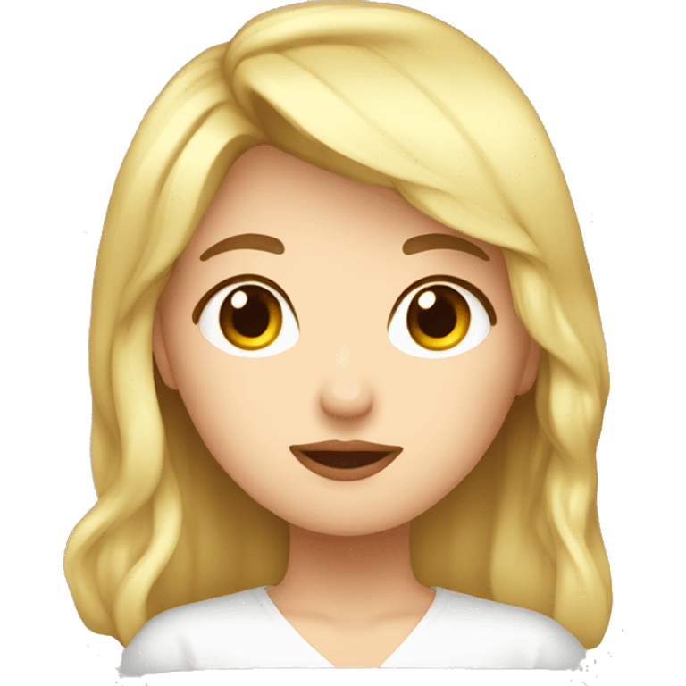 Coreana hermosa rubia emoji