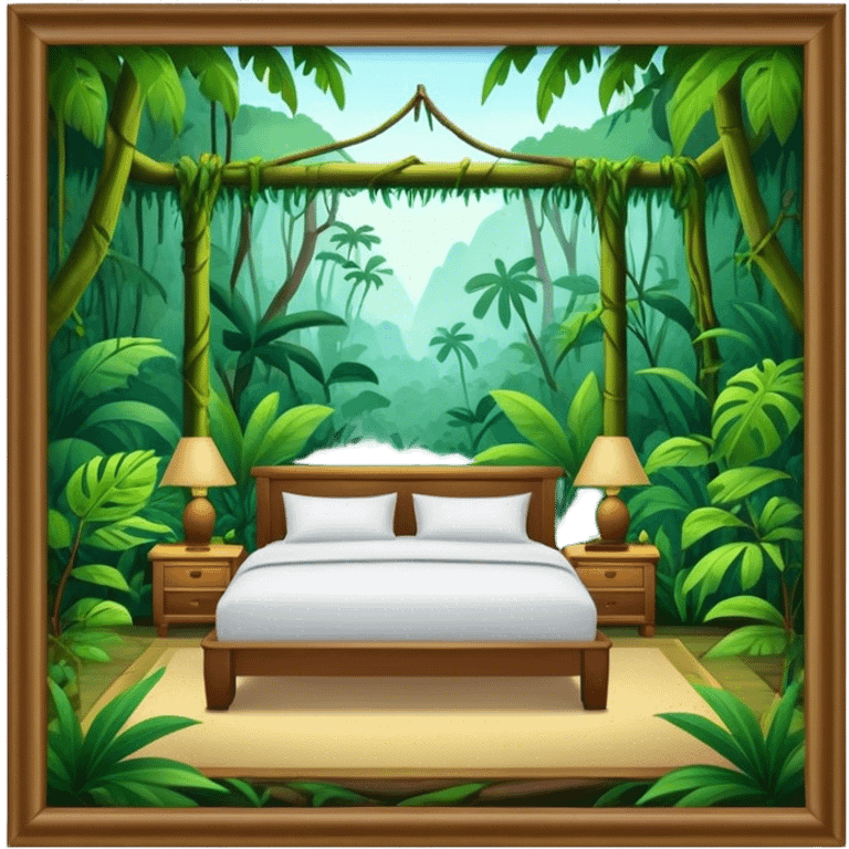 Bedroom in the rainforest emoji