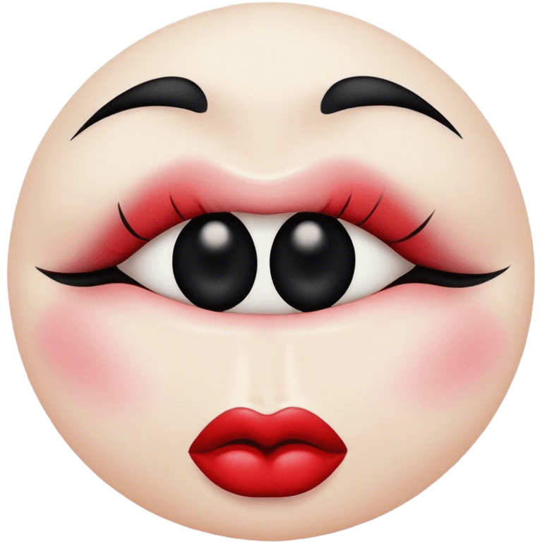 black kiss mark emoji