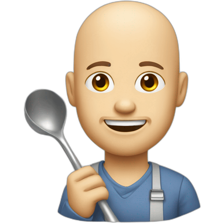 Canteen staff nice but annoying  bald with ladle emoji