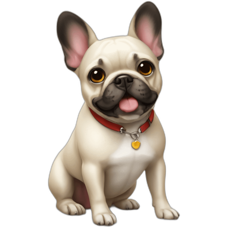 French bulldog-with-letter-M emoji