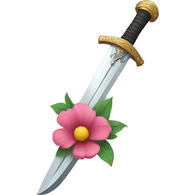 sword with flowers emoji