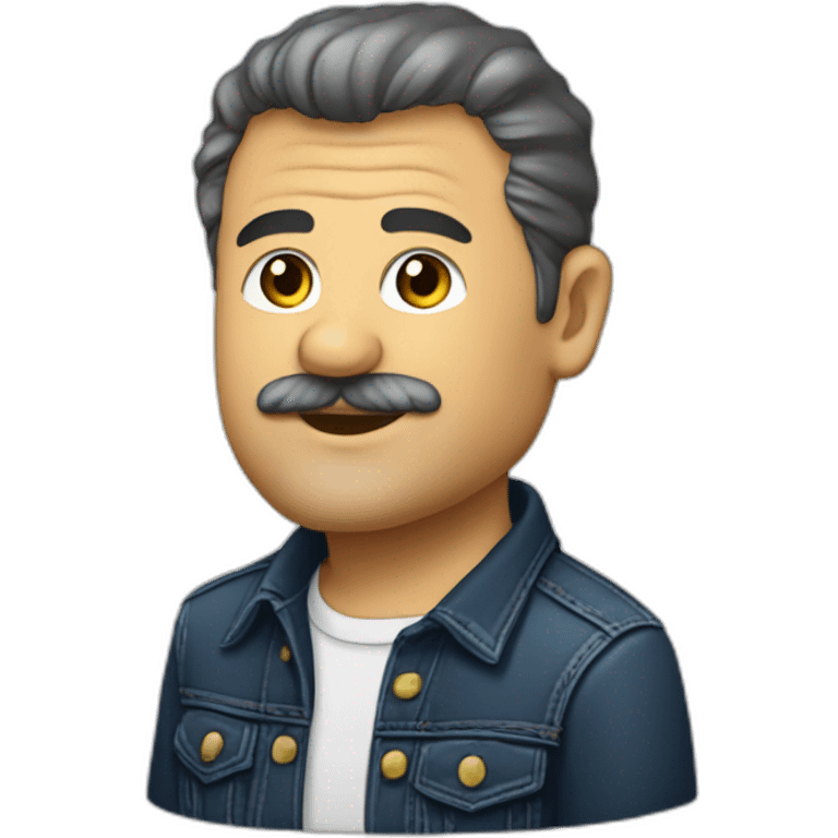 Jean-Marie Bigard black slin t shirt emoji