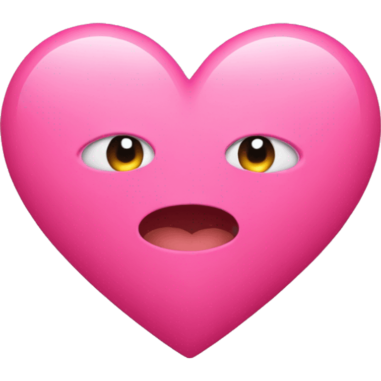 Pink hearts around a in love emoji emoji