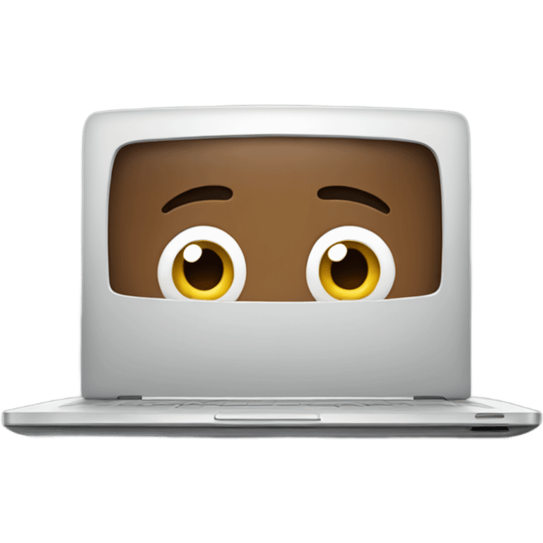 open laptop with no background emoji