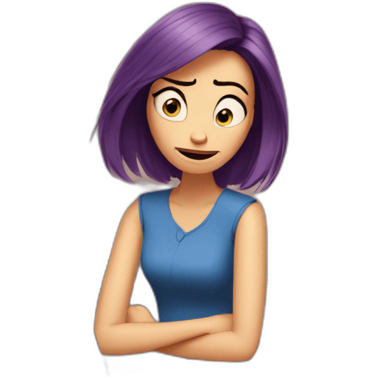 stressed-woman-style-disney-movie-inside out emoji