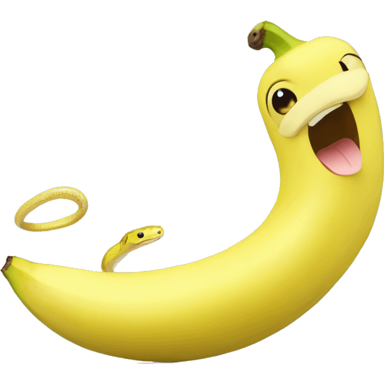 Banana + cute snake emoji