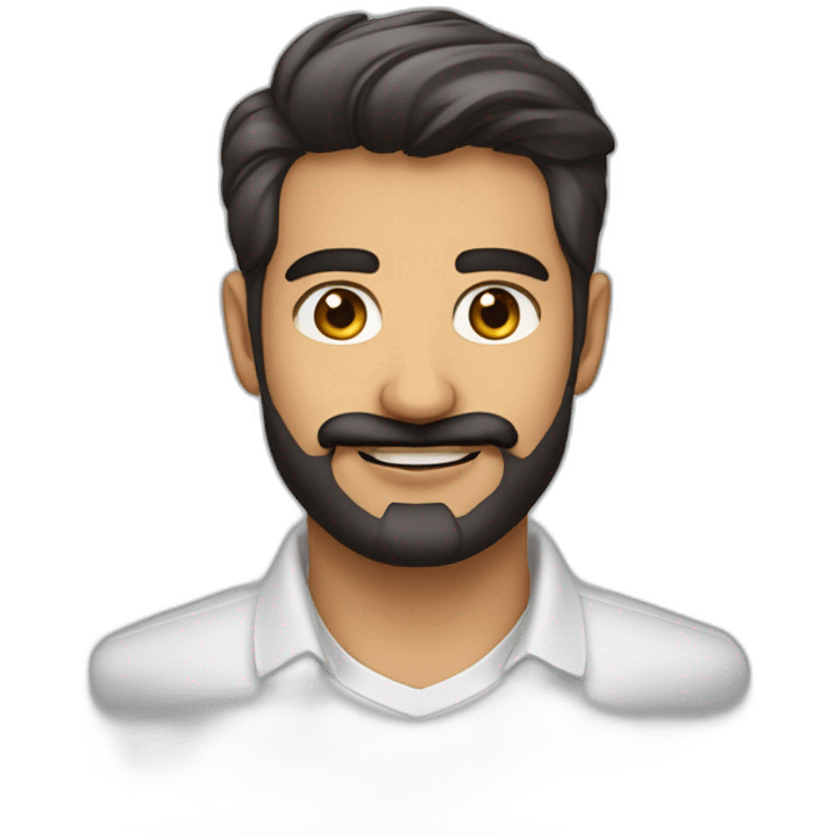 Aiman TAHIR linkedin without-bear no-facial-hair taper-cut mexican-moustache  with-shirt emoji