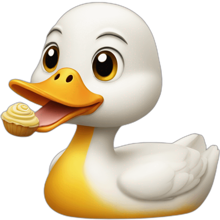 a duck that eats snails emoji