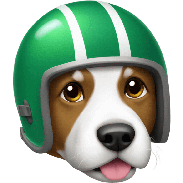 Dog in a football helmet emoji