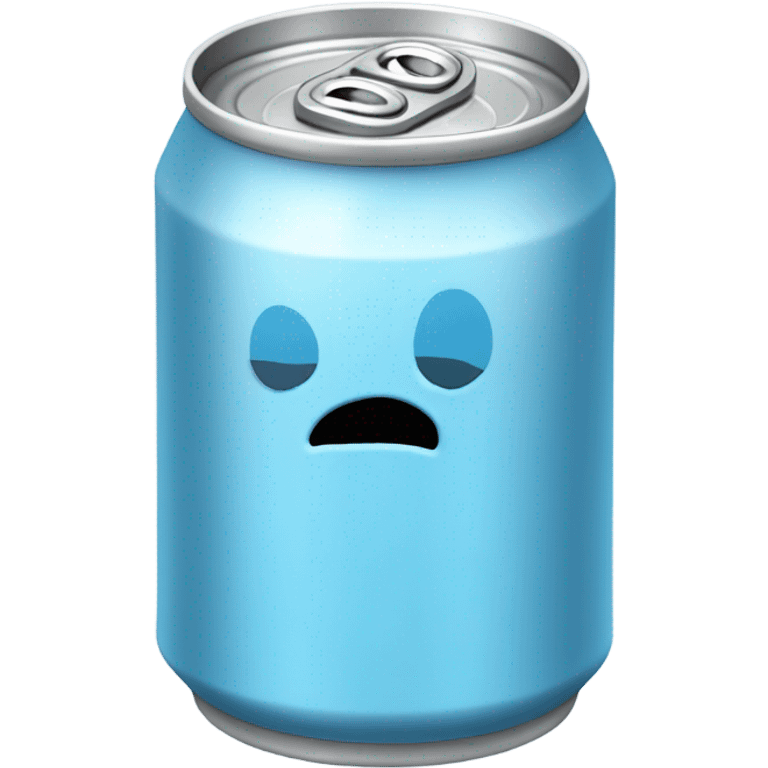 Plain baby blue soda can  emoji